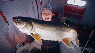 How to Ice Fish for Lake Trout with Bait RodsReelsLineRigging [upl. by Sabas459]