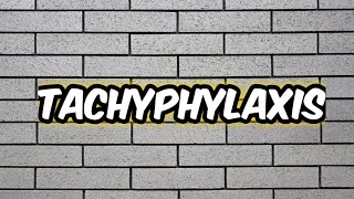 Tachyphylaxis pharmacology [upl. by Chard]