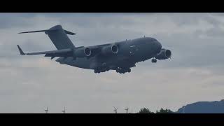 C17 Globemaster training at Liverpool Airport RAFC17 Globemaster liverpoolairport [upl. by Hocker]