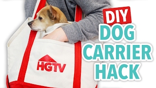 DIY Dog Carrier Hack  HGTV Handmade [upl. by Noteek113]