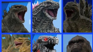 Legendary and Minus 1 Godzilla Battle Line fights through time Part 11 [upl. by Buonomo]