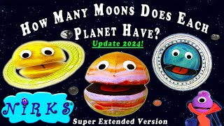 How Many Moons Does Each Planet Have 2024 Update  Meet the Moons Super Extended Space Song  Nirks [upl. by Olivier]