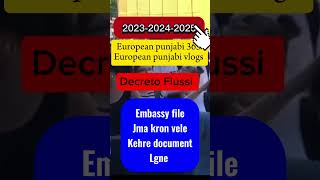 Italy🇮🇹 paper information ✅2023 2024 2025  Decretto Flussi italypaperinformation italyvisa [upl. by Yesteb]