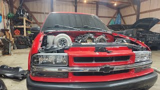 Putting a t6 s480 turbo on my 60 ls swapped s10 [upl. by Ripley]