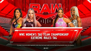 LIV Morgan amp Raquel Rodriguez Vs Bianca belair amp Jade Cargill  Womens Tag Tittles Match  WWE 2k24 [upl. by Peatroy]