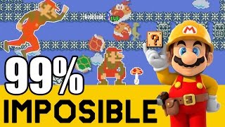 NIVELES 99 IMPOSIBLES  6  Mario Ultra Flaco  Super Mario Maker   En español por ZetaSSJ [upl. by Gervais11]