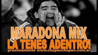 TEMA MUSICAL MARADONA MIX  LA TENES ADENTRO 2do Corte [upl. by Eeleak325]