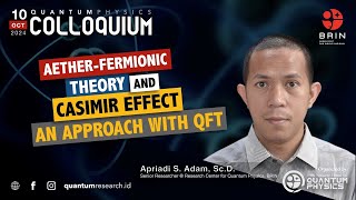 AetherFermionic theory and Casimir effect An approach with QFT [upl. by Arhaz]