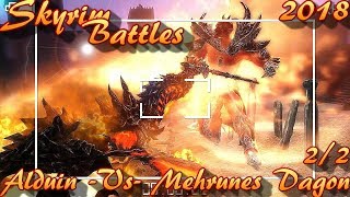 Skyrim Battles  22  Alduin Vs Mehrunes Dagon Legendary Settings [upl. by Aydan]