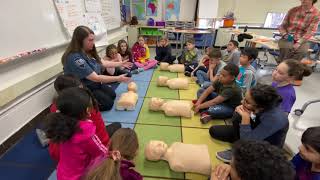 Allen students receive handsonly CPR AED training [upl. by Yesrej912]