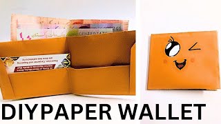 DIY PAPER WALLET WITHOUT GLUE  ORIGAMI PAPER WALLET  PAPER CRAFTS diy craftingideas [upl. by Bergstein]