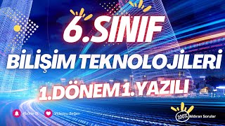 6Sınıf Bilişim Teknolojileri 1Dönem 1Yazılı Soruları ve Çözümü Yeni � Çıkabilir 😊 [upl. by Selie475]