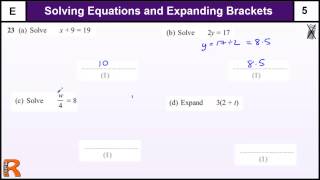 Solving Equations GCSE Maths Foundation revision Exam paper practice amp he [upl. by Attolrahc]