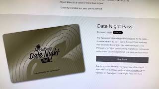 Applebees Date Night Pass let down [upl. by Retsevlys]