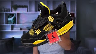 HOW TO LOOSELY LACE JORDAN 4 with long laces Lacing Style [upl. by Amesari]