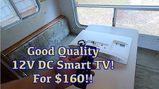 HOW TO Run Television on 12 volt in RVCamper DC 12V Smart TV Setup Runs Off Solar NO INVERTER [upl. by Gilpin]