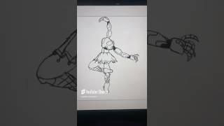 ballora  fnaf fazbearentertainment fazbearfrights funnyshorts art artist drawing mobile [upl. by Ahsienyt]