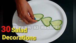 30 Beautiful vegetable Salad creates in plate step by step [upl. by Petuu]