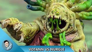 NURGLE DAEMONS VS VOTANN WARHAMMER BATTLE REPORT [upl. by Tuneberg]