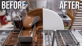 Before and After Cleaning our Chocolate Enrober 2019 [upl. by Diane-Marie]