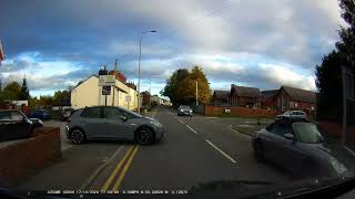 Deliveroo bike driver has near miss Chester Road Flint Sir Y FflintFlintshire CymruWales 171024 [upl. by Oicnecserc]