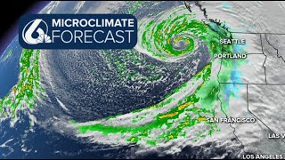 Atmospheric river pummeling NorCal the Central Coast will see some remnants [upl. by Nacul]