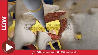 Lumbar Fusion of L5  S1 transforaminal interbody animation recreation [upl. by Weigle]