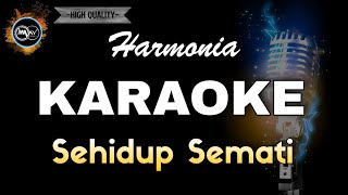 SEHIDUP SEMATI  HARMONIA FEAT RUSMINA DEWI  KARAOKE [upl. by Neenej]