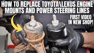 How To Replace Toyota and Lexus Engine Mounts and Power Steering Lines [upl. by Attaynek]