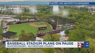 Baseball stadium plans on pause in Murfreesboro [upl. by Dennis]