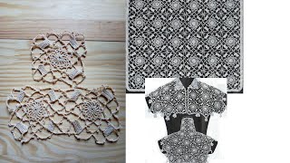 Motiv crochet patterns Openwork motif from the magazine Duplet Старинное кружево [upl. by Naujid]