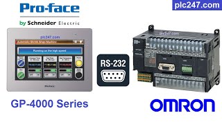 HMI Proface amp PLC Omron RS232 Connection [upl. by Landsman]