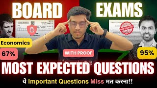 Most Expected Questionswith Proof in Class 12 Economics Board Exam 2024 Important Topics and Tips [upl. by Schrick]