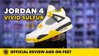 Air Jordan 4 Vivid Sulfur In Depth Review and On Feet [upl. by Chloe]