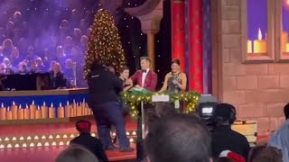 WATCH ProPalestinian protesters ambush stage of Christmas broadcast ‘Carols by Candlelight’ [upl. by Ycrep853]