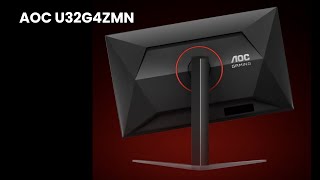 AOC U32G4ZMN Gaming Monitor  First Look  Review Full Specifications [upl. by Aicitan]