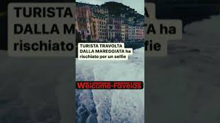 Un selfie estremo poteva costargli la vita succede a Camogli news [upl. by Ladnor]