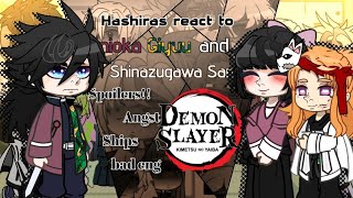 Hashiras react to Tomioka Giyuu and Shinazugawa Sanemi  13  Spoilers  Angst  Ships bad eng [upl. by Aken]