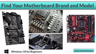 2 methods to get and find your motherboard model and brand in windows 10 Windows 10 for beginners [upl. by Ydnem119]