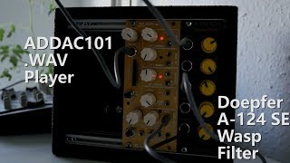 ADDAC101 Wav Player with a Doepfer A124 Wasp Filter [upl. by Ynar881]