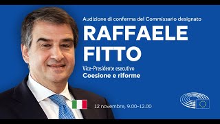 Audizione di conferma del Commissario designato Raffaele Fitto [upl. by Senalda]