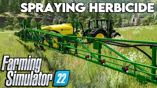 Spraying Herbicide in our Field  Farming Simulator 22 Part 5 [upl. by Fugate]