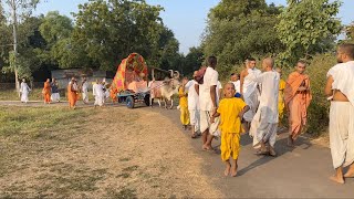 Sripada Bhakti Vikasa Swami Arrives In New Nandagrama Farm Gujarat [upl. by Grey547]