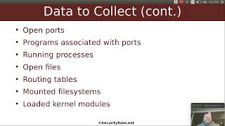 Pentester Academy Linux Forensics course Determing if there was an incident part6 what to collect [upl. by Raphaela]