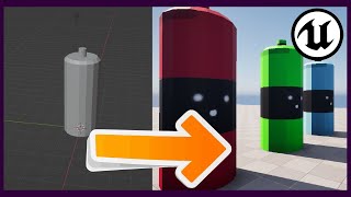 Materiales e Instancias de Materiales  Unreal 5Blender [upl. by Arikahc]