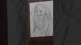 Rabindranath Tagore drawing shading in next part sketch shorts drawing [upl. by Inaliel]