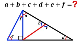 Can you find the value of angle sum  abcdef  math maths  geometry [upl. by Ahcas860]