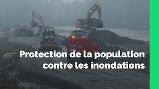 Inondations  des travaux pour protéger la population [upl. by Tterrej]