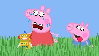 Peppw Pig Robot Toy Episode Funny Facial Expressions [upl. by Atisor]