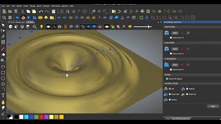 how to use 3D Spin tool in artcam CNC woodwork interior 3D INTERFACE WAVES RIPPLES 3D BLEND [upl. by Enecnarf]